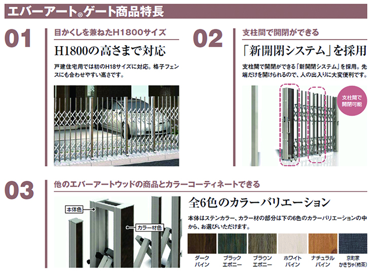 2021年新作 家ファン  店タカショー エバーアートゲート 片開き本体 ２５Ｓ Ｈ１８ 柿茶