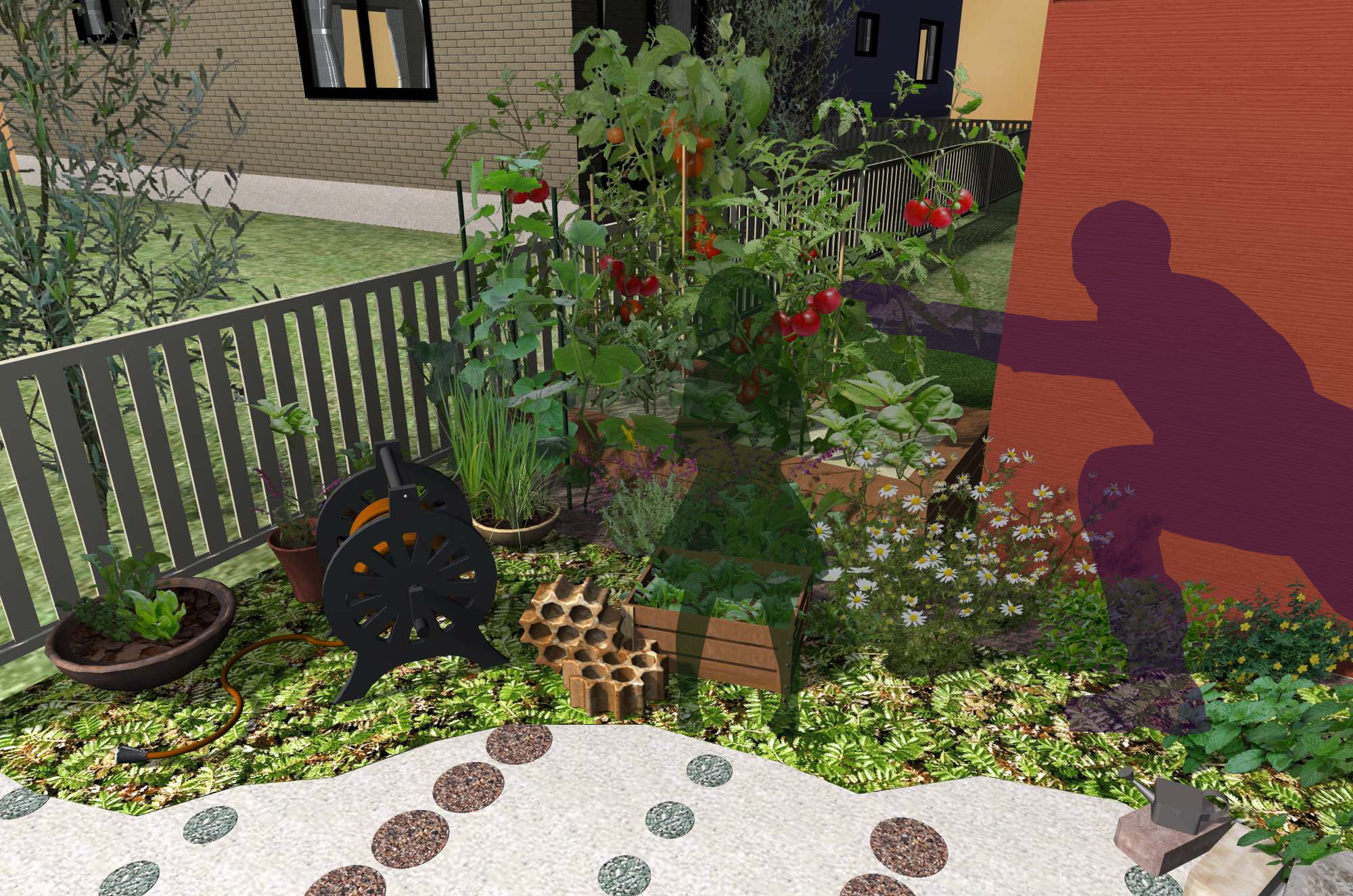 アルミと植物を融合したキッチンガーデン2 エクスプラット エクステリア ガーデンデザイン プラン検索サイト Rikcadデータ無料配信