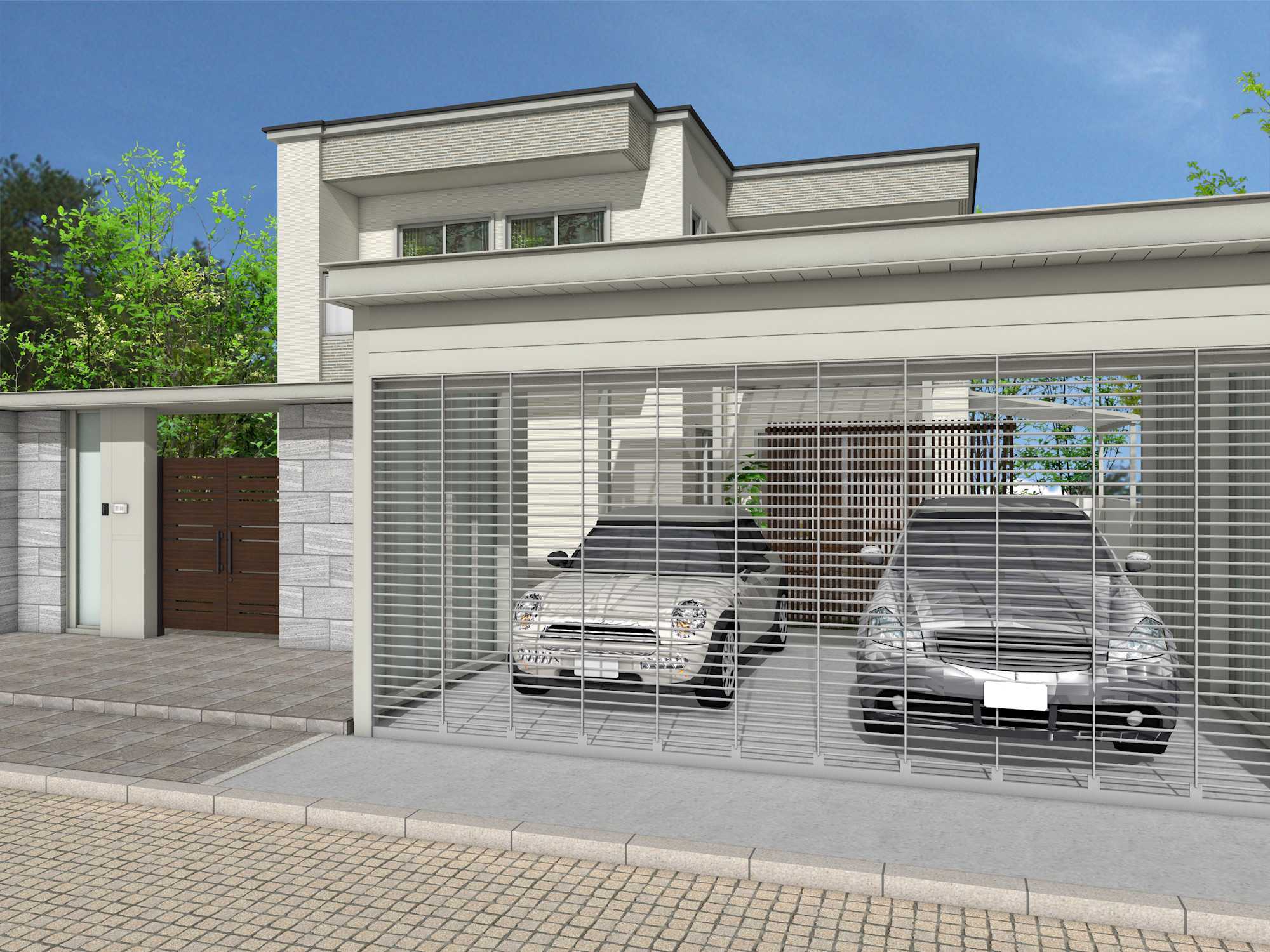 上質な機能とデザインを兼備したワンランク上の車庫空間を エクスプラット エクステリア ガーデンデザイン プラン検索サイト Rikcadデータ無料配信