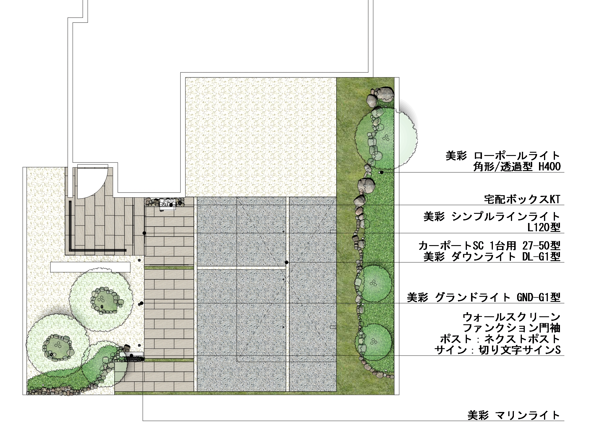 大人気定番商品 家ファン  店タカショー デザイン門柱 シンプルスタイル フレーム用 ロング柱仕様 ポスト付 後出し ナチュラルパイン 